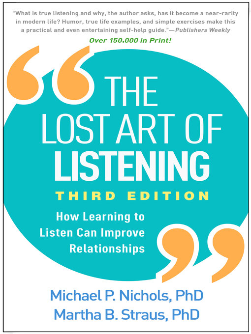 Title details for The Lost Art of Listening by Michael P. Nichols - Available